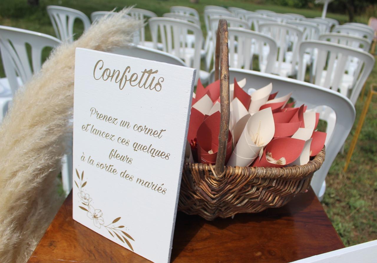 sortie de ceremonie confetti biodegradable