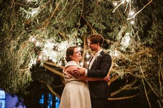 lumière mariage guirlandes dans les arbres