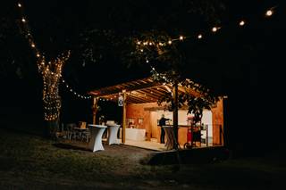 guirlande lumineuse mariage espace bar mariage