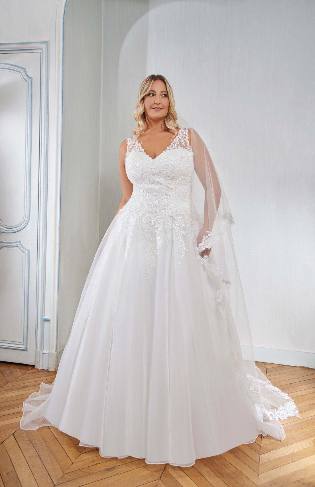 robe de mariée princesse femme ronde grande taille