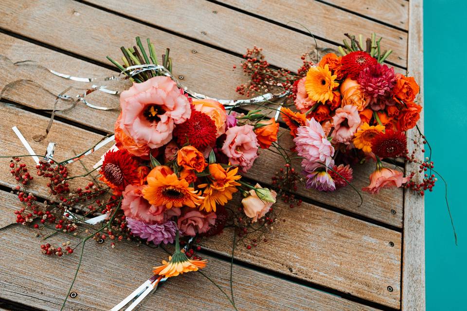 Composition florale bouquet de fleurs mariage