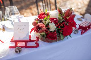 deco de table de mariage rouge