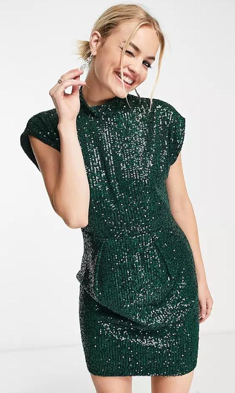 robe de soirée vert sapin pour mariage