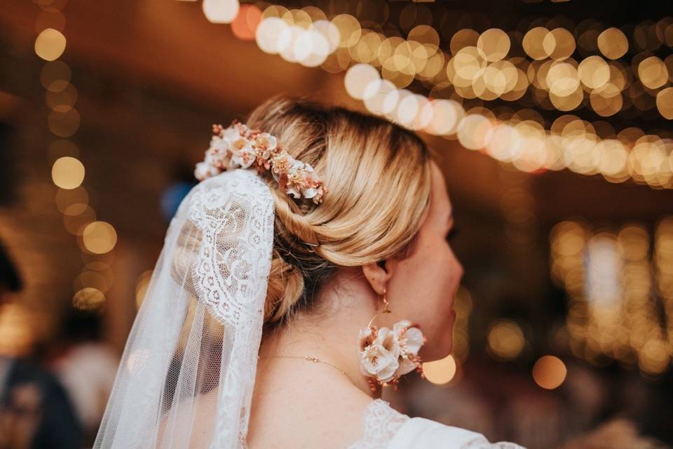 Accessoires mariée cheveux sale