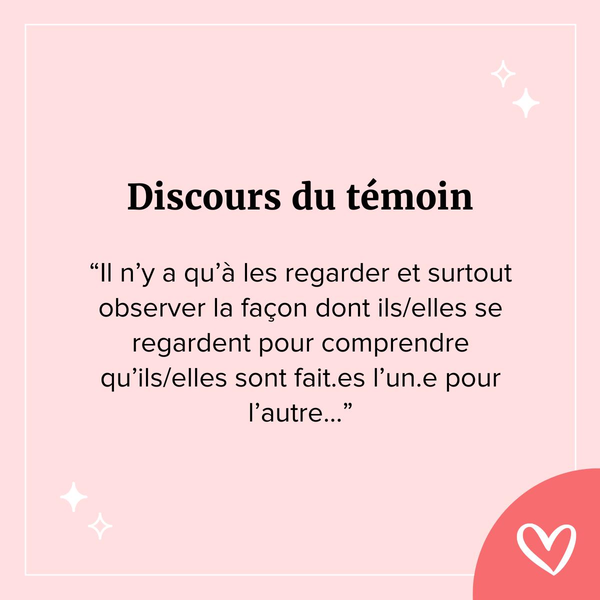 exemple discours du témoin