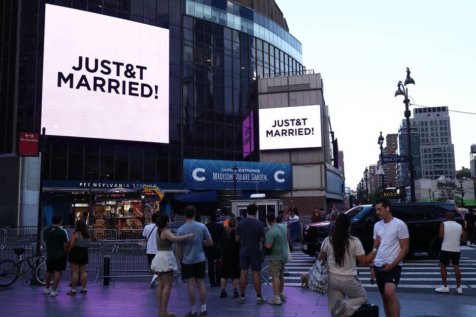 mariage taylor wift et travis kelce, madison square garden de new york