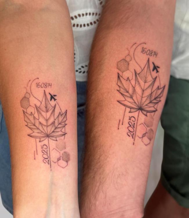 tatouage couple voyage date