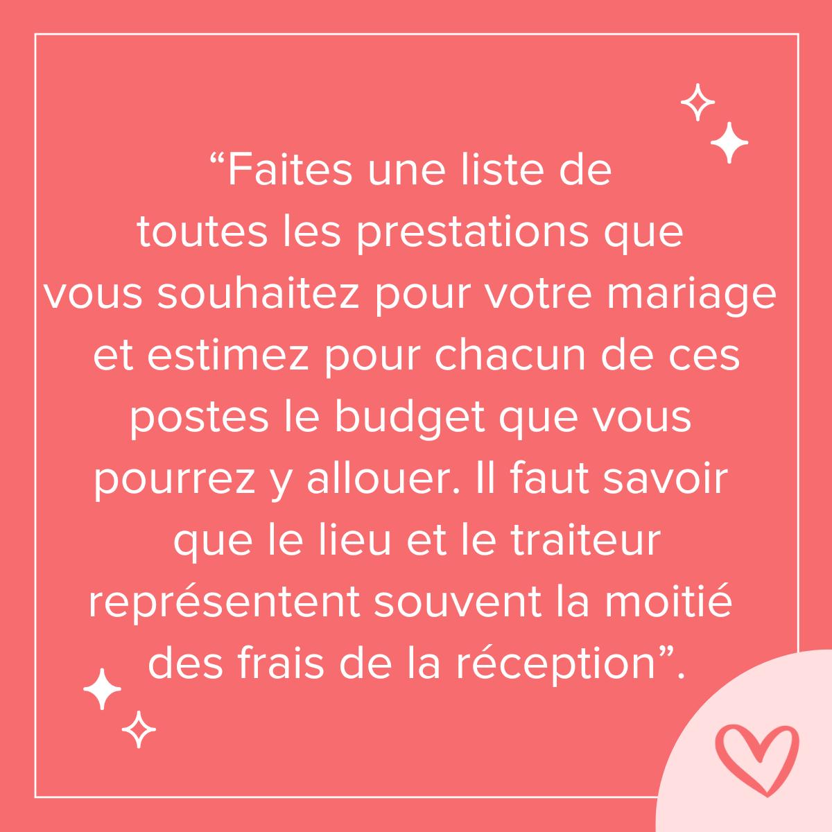 mariage pas cher, mariage petit budget, importance d'établir un budget prévisionnel détaillé