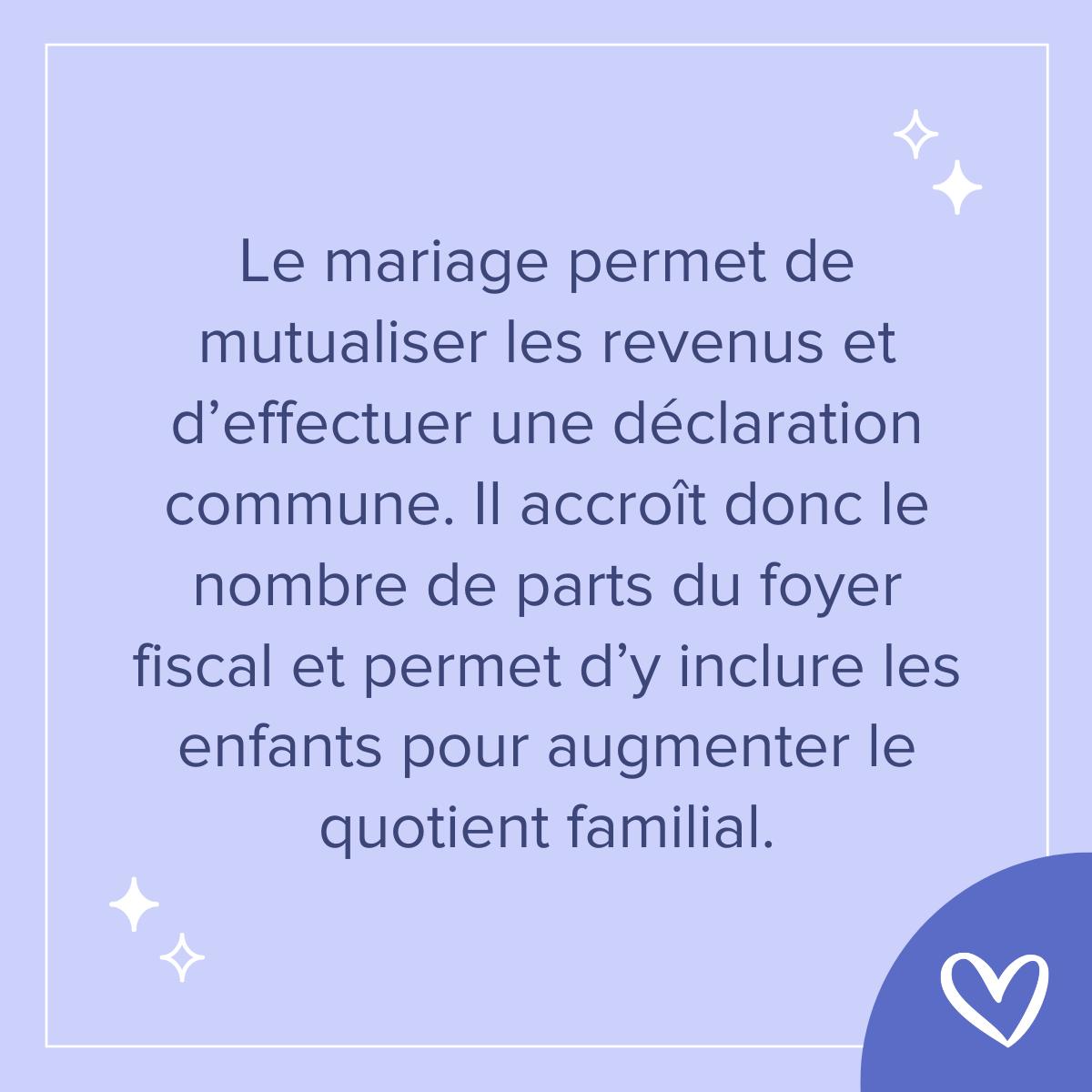 avantage fiscal mariage, une declaration commune au couple