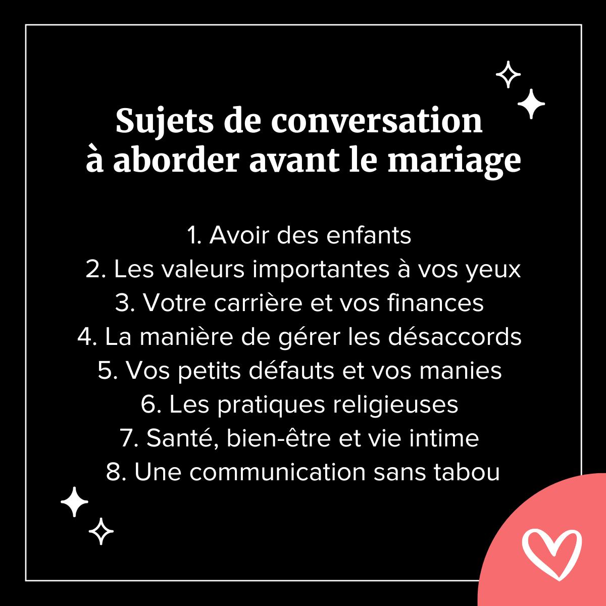 sujets de conversation couple essentiels avant de se marier