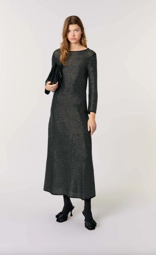 robe invitee mariage imprimee hiver longue droite