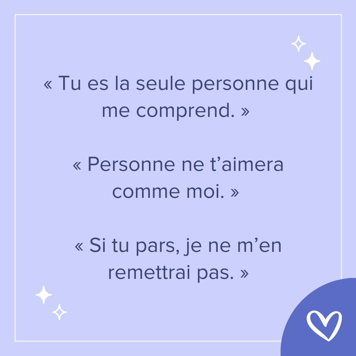 phrases préférées des manipulateurs en amour 