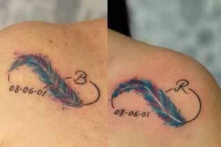 tatouage couple amour infini symbole