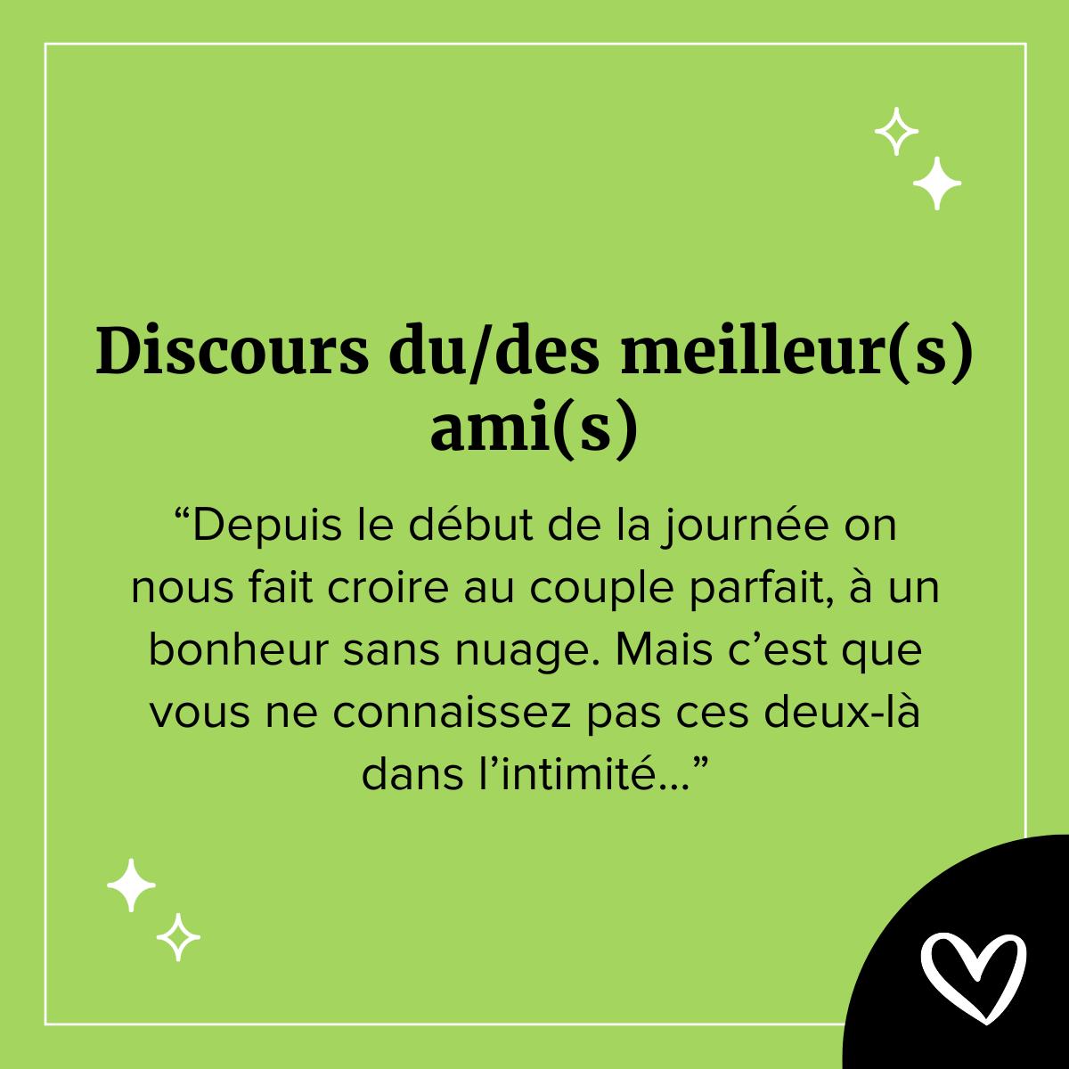 exemple discours des meilleurs amis des mariés