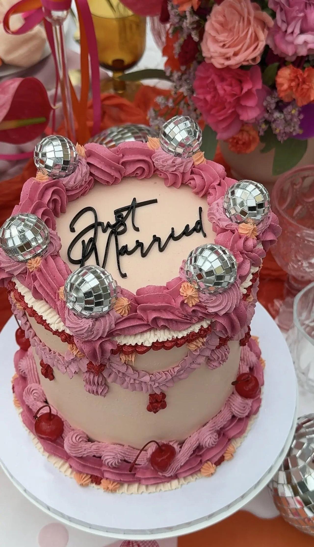 deco dopamine mariage wedding cake