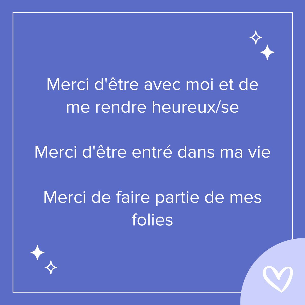remercier son homme, conjoint, amoureux