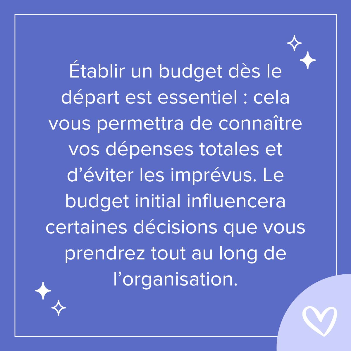 budget mariage, etape essentielle dans les preparatifs de l'organisation d'un mariage