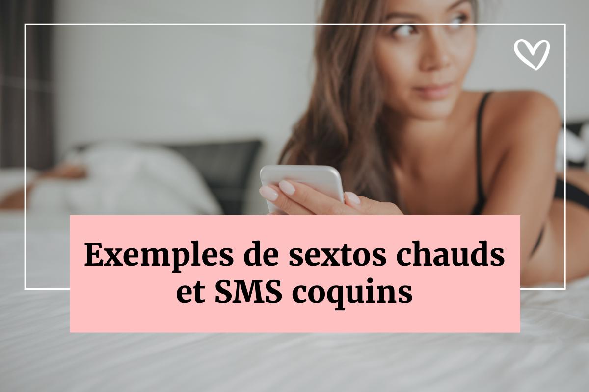 femme en sous vetement couchée sur un lit avec téléphone en main, envoi de sms coquins, textos chauds, texting couple
