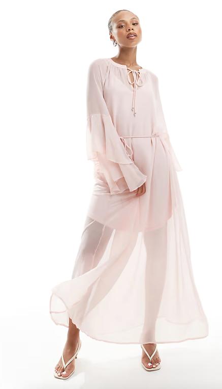 robe invitee mariage hiver transparence
