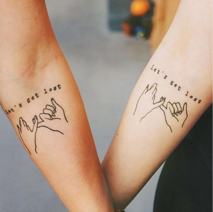 tatouage couple phrase