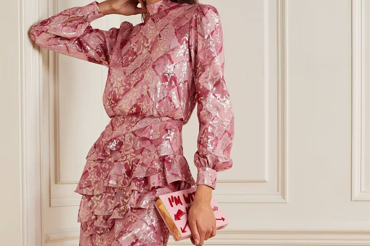Robe de soirée maxi-longue élégante et raffinée manches kimono pour femme -  Couleur Rose - Prêt à porter et accessoires sur