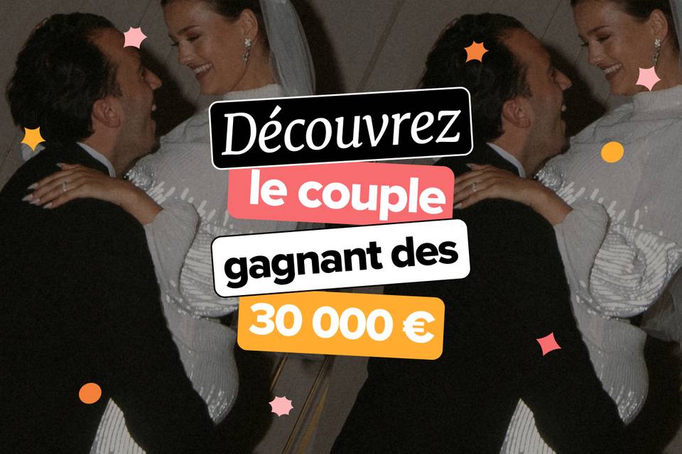 Découvrez les gagnants des 30 000 € pour organiser leur mariage 