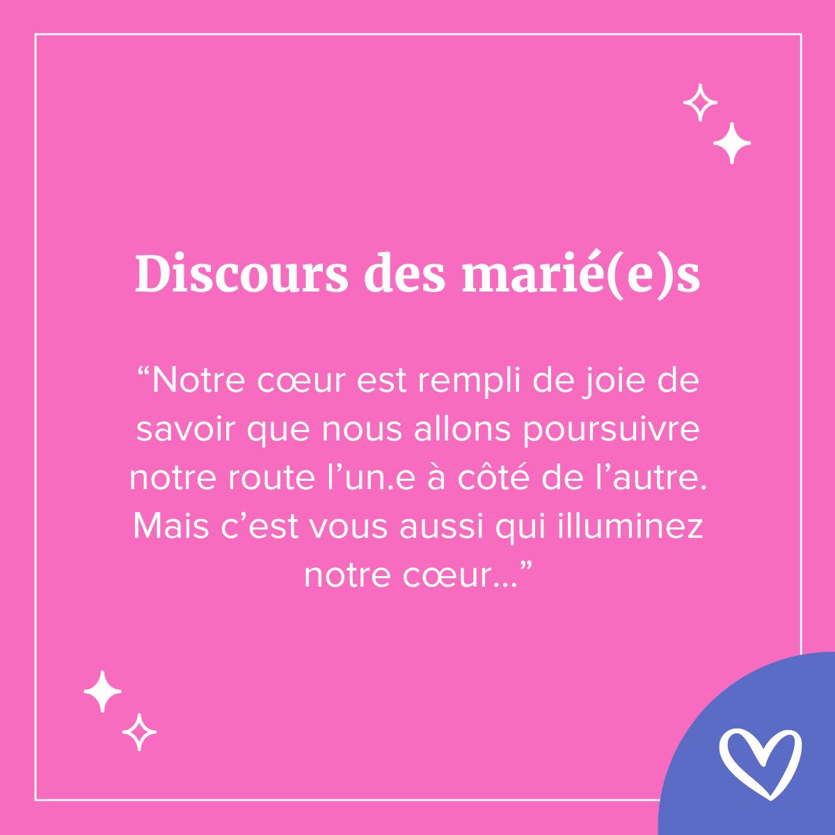 exemple discours des marié.es