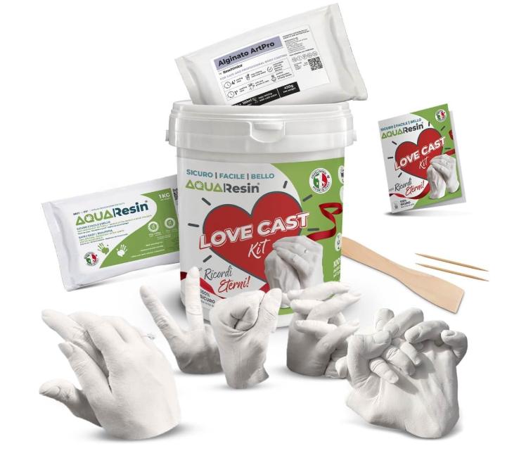 cadeau 10 ans mariage noces d'étain, kit moulage des mains