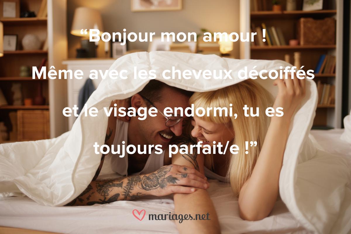 belles phrases pour dire bonjour, bonjour mon amour, message de bonjour touchant