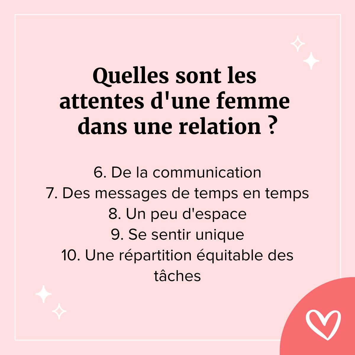 choses que les femmes attendent de leur relation de couple, Qu'est-ce qu'une femme attend chez un homme ?