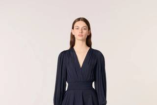 robe invitee mariage hiver mi longue volant