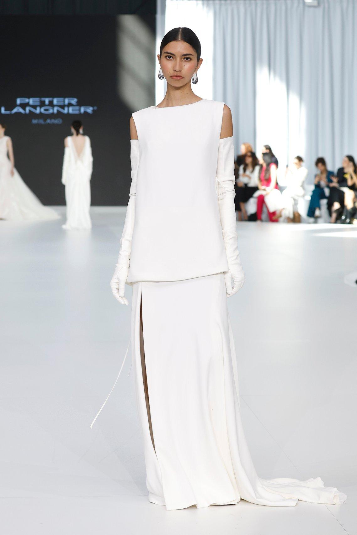 ensemble deux pieces mariee minimaliste