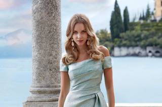 robe chic mariage fourreu vert