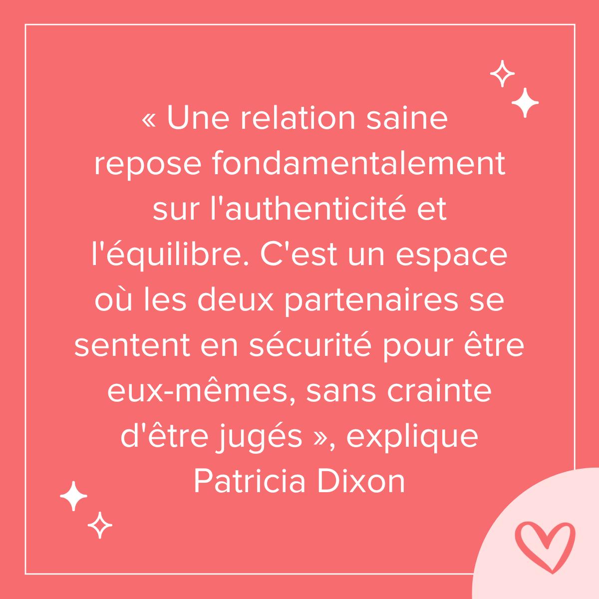 ce que signifie relation saine selon les experts
