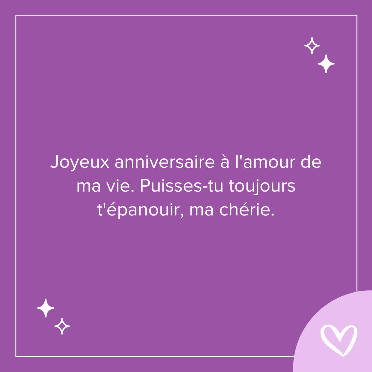 exemple de message de joyeux anniversaire court pour femme