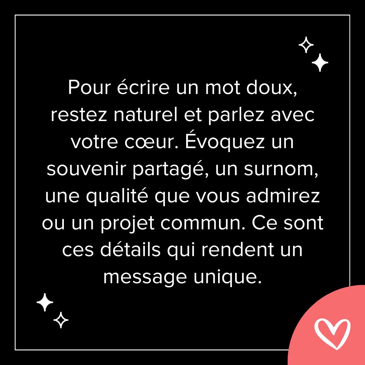 comment personnaliser un mot doux