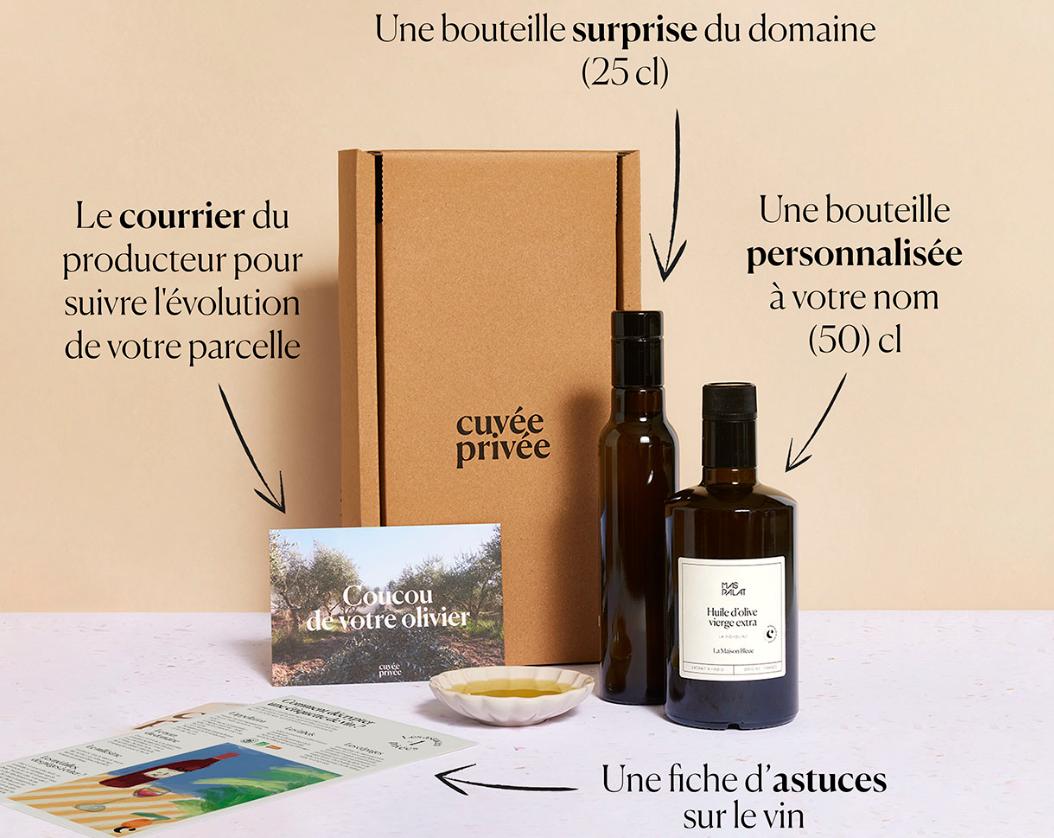 box huile d'olive cadeau mariage