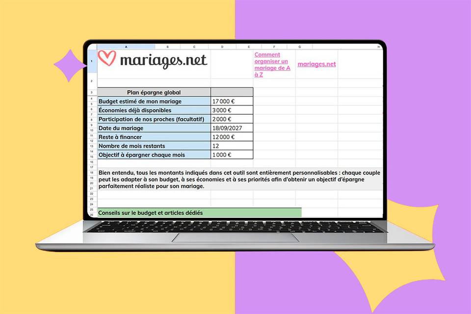 Plan d’épargne mariage gratuit : combien mettre de côté chaque mois jusqu’au jour J ?