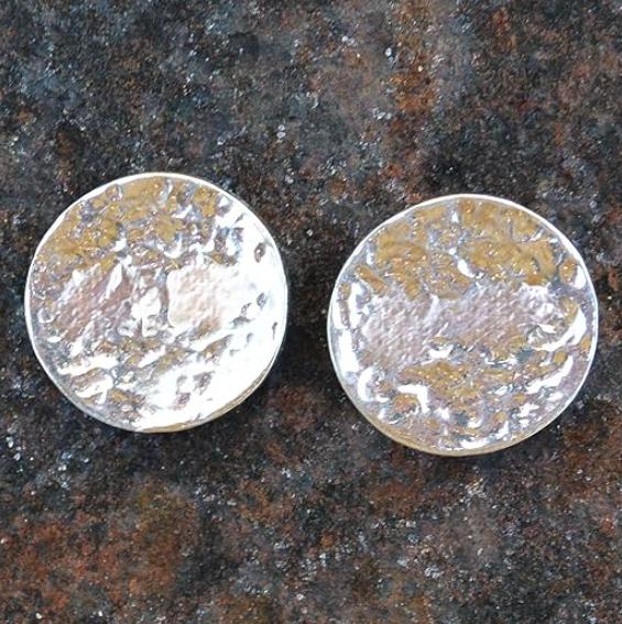 cadeau 10 ans mariage noces d'étain, boutons de manchette en etain, rond simple elegant