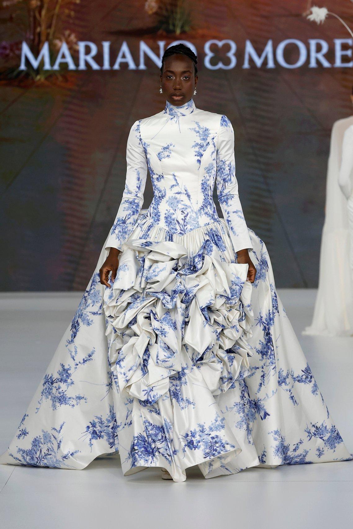 robe de mariée à motifs, mariano moreno