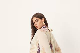 robe invitee mariage hiver longue imprimee femme ronde