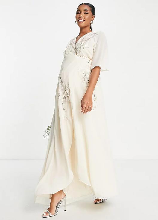 robe de mariée femme enceinte ivoire