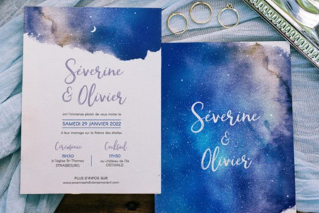 Pleins d’étoiles : les faire-part de mariage et papeterie qui font rêver