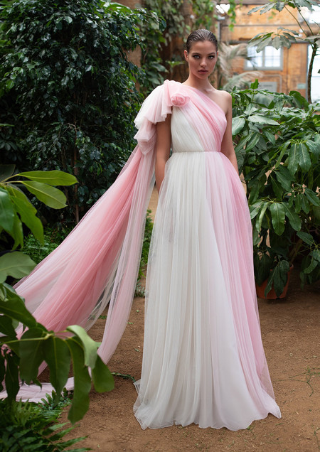 robe rose pastel mariage