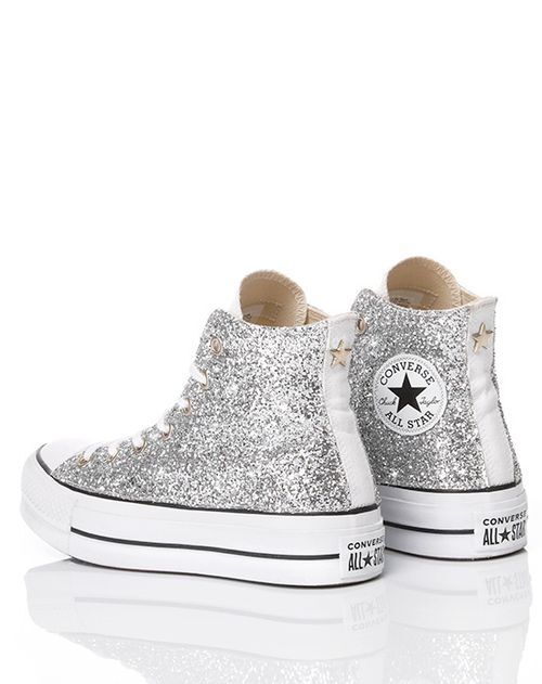 Converse platform glitter silver, Mimanera