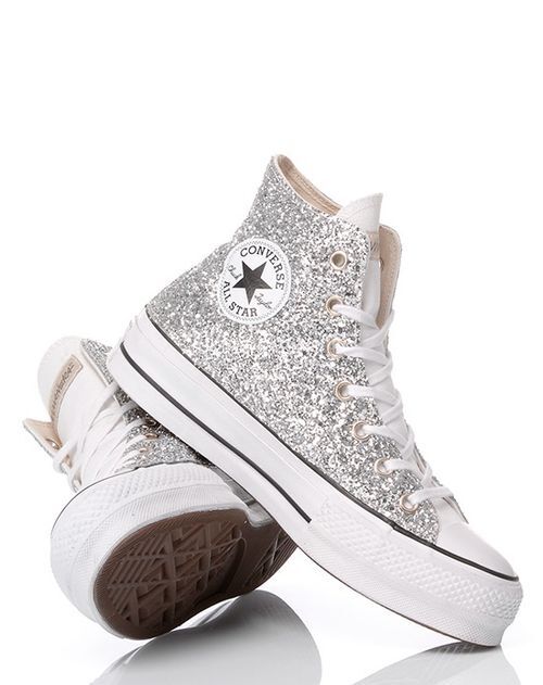 Converse platform glitter silver, Mimanera