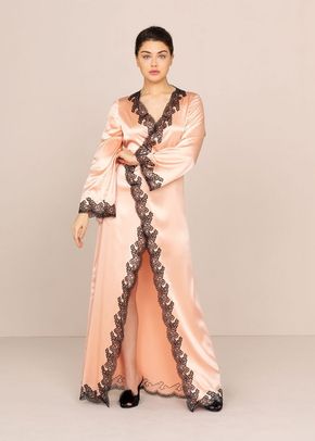 Amelea Long Gown Pink and Black, Agent Provocateur