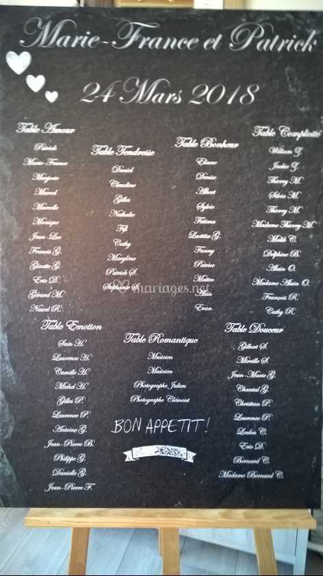 Plan De Table Ardoise De Infini Creations Photo 15