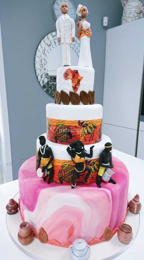 Africain Gateau Mariage De Cake Design Photo 22