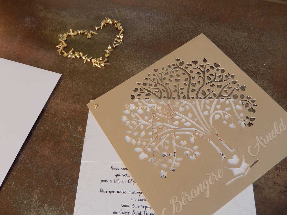 Faire Part Or Arbre De Vie De Atelier Honey Bloom Photo 12